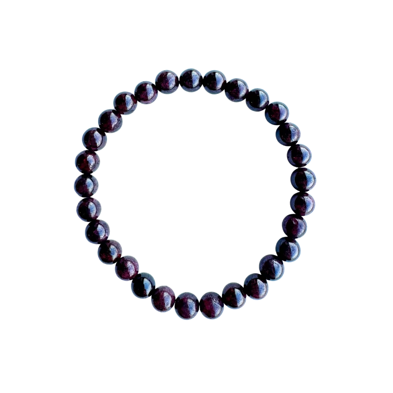 Granaat kogelarmband 6 mm