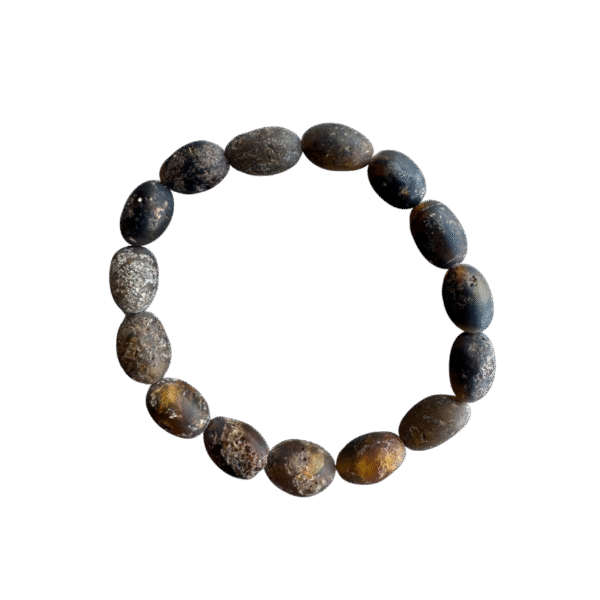 Barnsteen Armband Barok 10 mm – Ongepolijst & Stoer – Voor Mannen