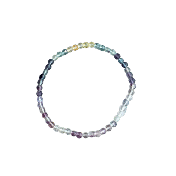 Fluoriet Armband Facet Geslepen – 4 mm – Concentratie, Bescherming & Innerlijke Helderheid
