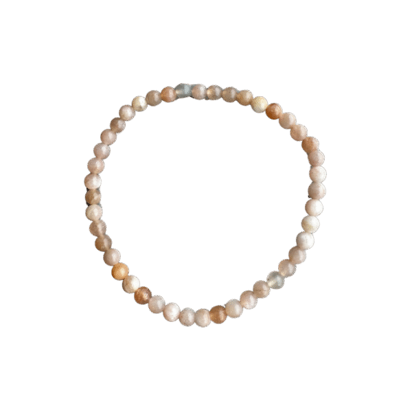 Roze Maansteen Armband – 4 mm – Zelfliefde, Vrouwelijke Kracht & Emotionele Zachtmoedigheid