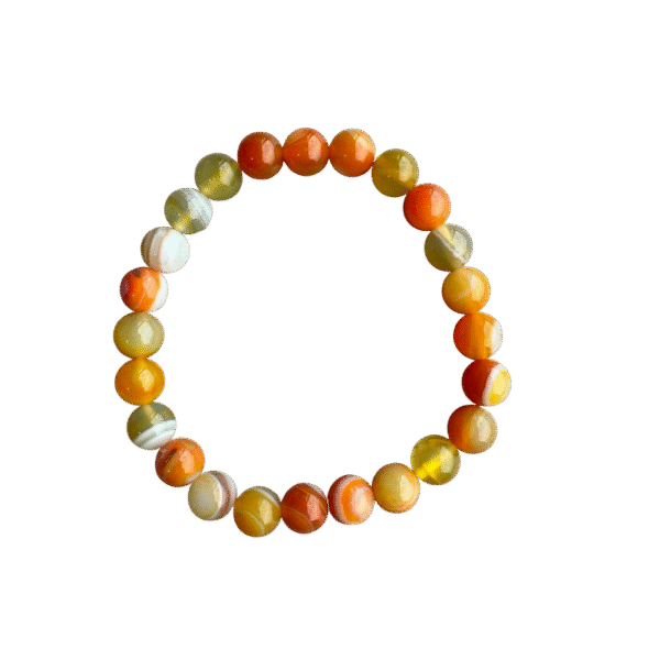 Agaat Oranje Armband – 8 mm – Stabiliteit, Creativiteit & Levenskracht
