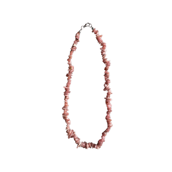 Rhodochrosiet Splitketting – Zelfliefde, Emotionele Heling & Compassie – Ca. 45 cm