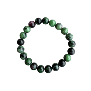 Robijn in Zoisiet Kogelarmband 10 mm – Vitaliteit, Hartenergie & Creatieve Kracht