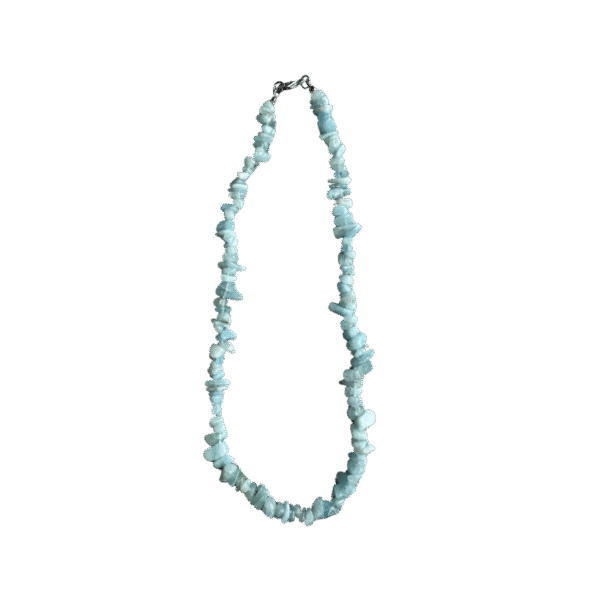 Aquamarijn Splitketting 45 cm – Communicatie & Helderheid