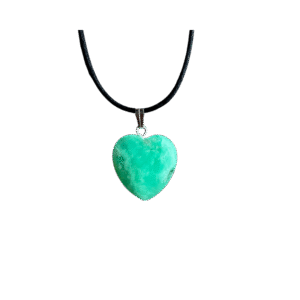 Chrysopraas hart hanger inclusief gratis verstelbaar koord