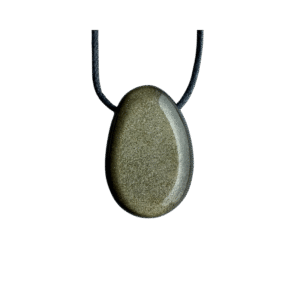Goud Obsidiaan druppelhanger inclusief gratis verstelbaar koord