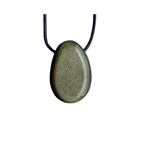 Goud Obsidiaan druppelhanger inclusief gratis verstelbaar koord
