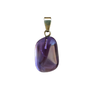 Amethist Hanger 925 Zilver Verguld – Gouden Edelsteen Sieraad voor Rust & Spirituele Bescherming
