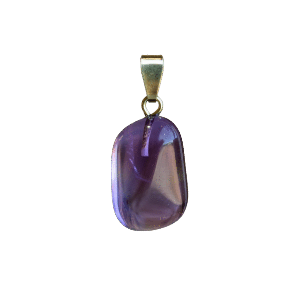Amethist Hanger 925 Zilver Verguld – Gouden Edelsteen Sieraad voor Rust & Spirituele Bescherming