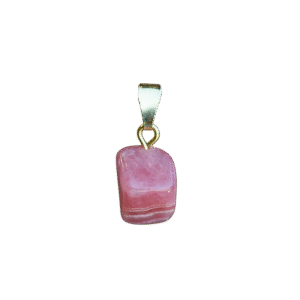 Rhodochrosiet Hanger freeform 925 Zilver Verguld – Gouden Edelsteen Sieraad voor Liefde & Heling