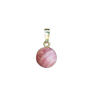 Rhodochrosiet Hanger 925 Zilver Verguld – Gouden Edelsteen Sieraad voor Liefde & Heling